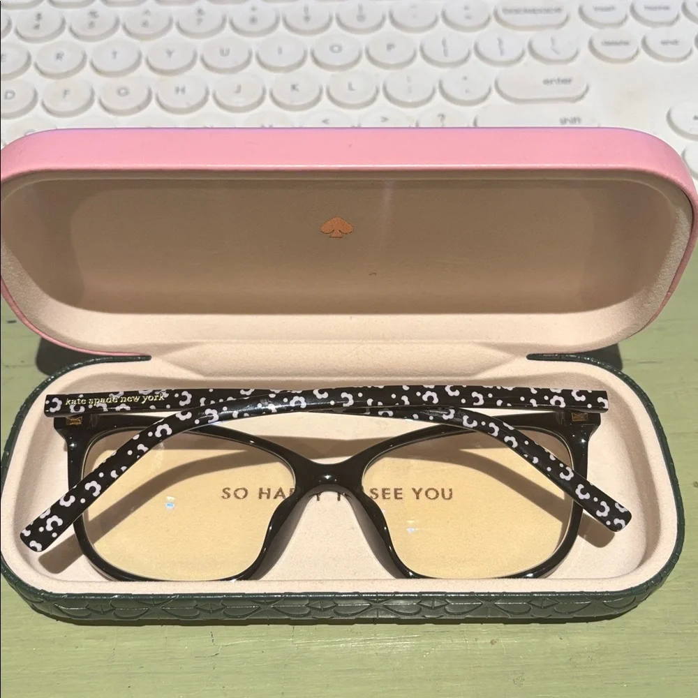 Kate Spade ♠️ Aubree 53mm Blue Light blocking reading eye glasses in black frame